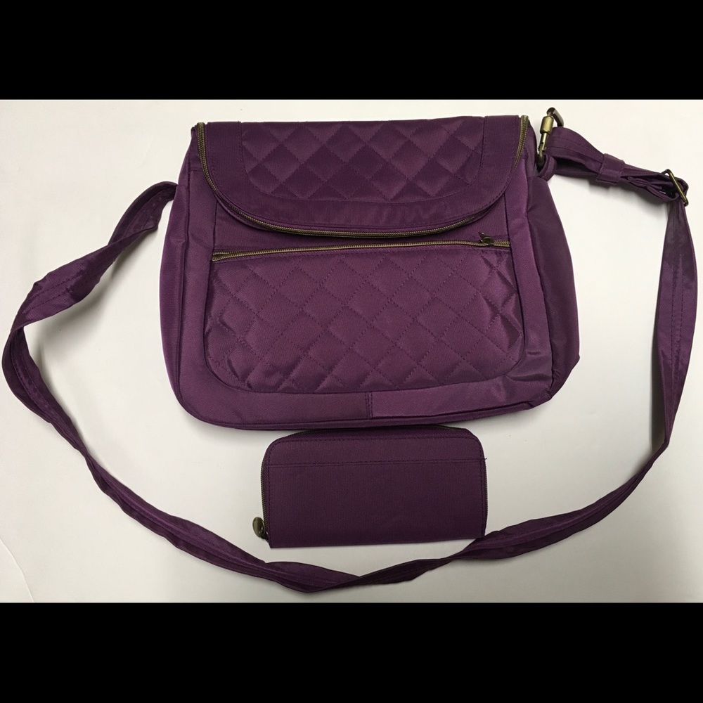 Travelon Shoulder Crossbody Purse Bag with Wallet